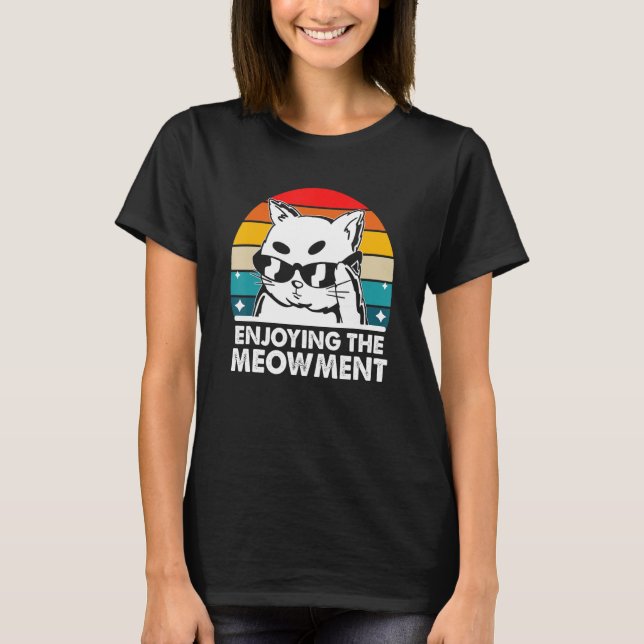 Njutning av Meowat Hobby Kitten Pastime Ca T Shirt (Framsida)
