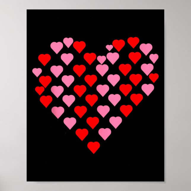 Nk And Red Hearts Lovers Funny Valentine’s Day Hum Poster (Framsidan)