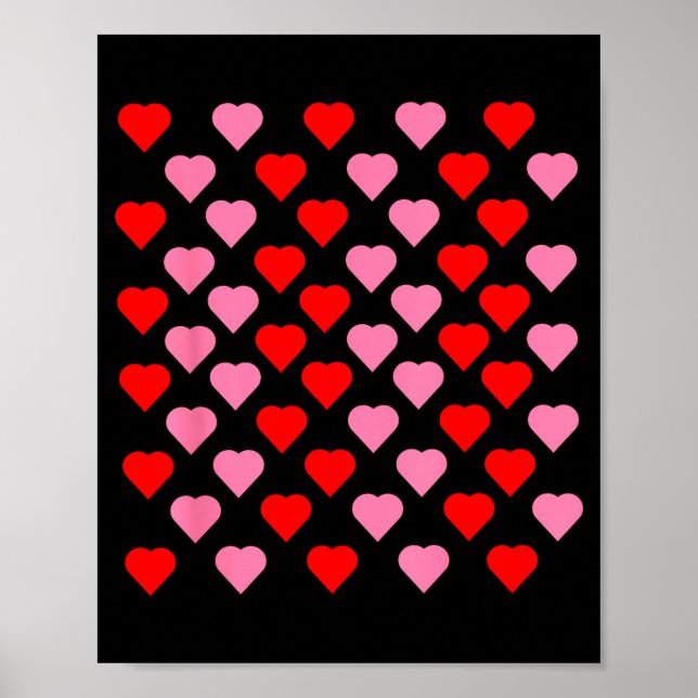Nk And Red Hearts Lovers Funny Valentine’s Day Hum Poster (Framsidan)