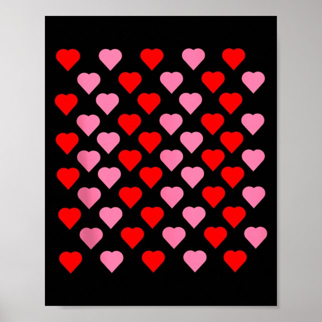 Nk And Red Hearts Lovers Funny Valentine’s Day Hum Poster (Framsidan)