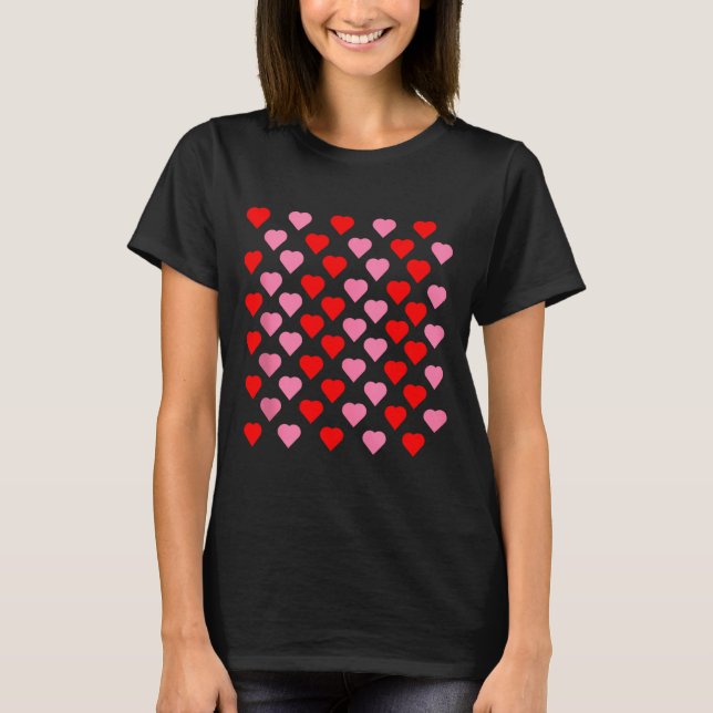 Nk And Red Hearts Lovers Funny Valentine’s Day Hum T Shirt (Framsida)