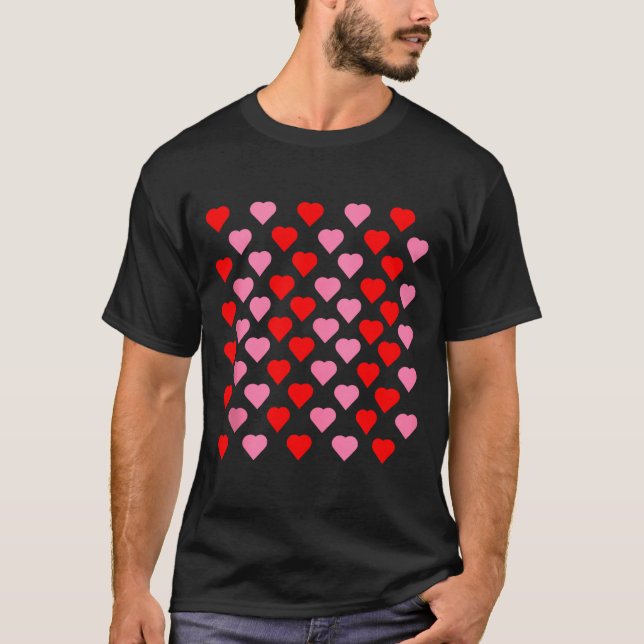 Nk And Red Hearts Lovers Funny Valentine’s Day Hum T Shirt (Framsida)