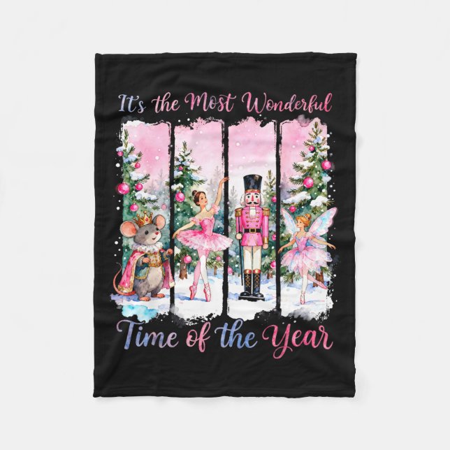 Nk Coquette Bow Nutcracker Friends Snow Globe Chri Fleecefilt (Framsidan)