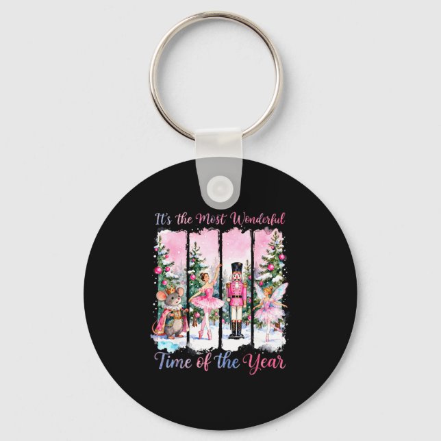 Nk Coquette Bow Nutcracker Friends Snow Globe Chri Nyckelring (Framsida)