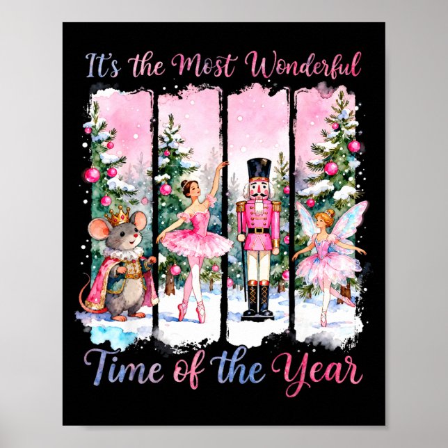 Nk Coquette Bow Nutcracker Friends Snow Globe Chri Poster (Framsidan)