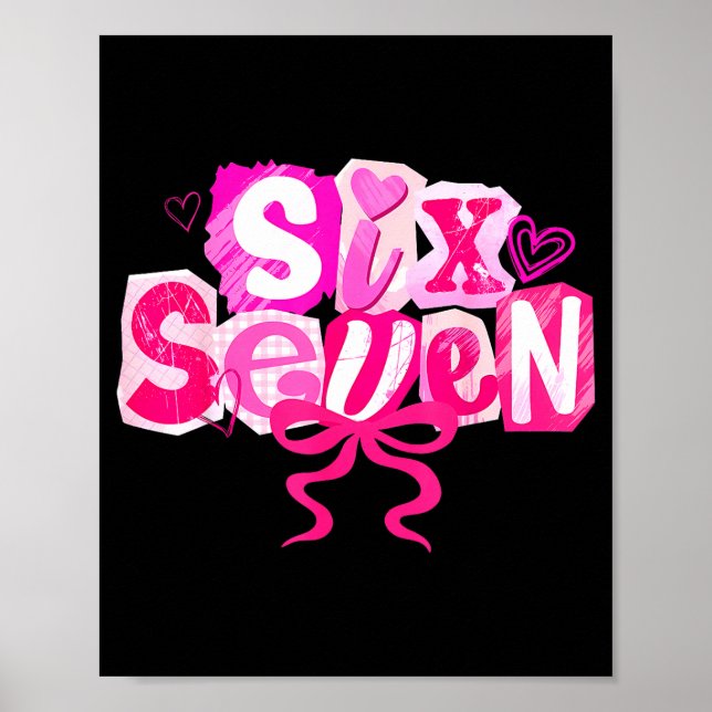 Nk Coquette Valentine Six Seven Bow 6 7 Meme Women Poster (Framsidan)