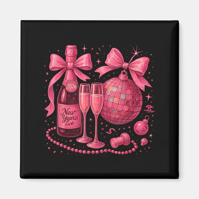 Nk Disco New Year’s Eve 2026 Champagne Style  Magnet (Framsidan)