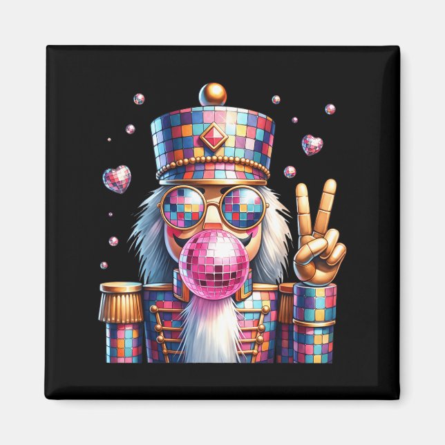 Nk Disco Nutcracker Bubblegum Christmas For Men Wo Magnet (Framsidan)