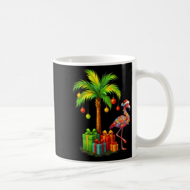 Nk Flamingo Christmas Palm Tree Trocal Xmas  Kaffemugg (Höger)