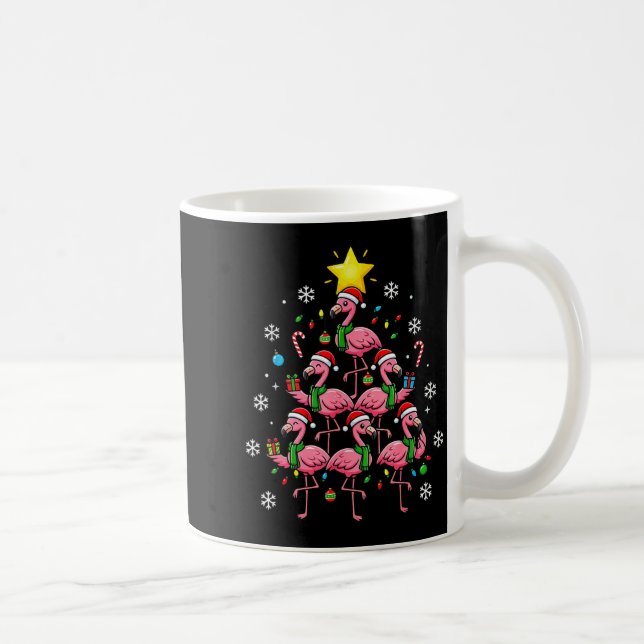 Nk Flamingo Christmas Tree With Santa Hats &amp; H Kaffemugg (Höger)
