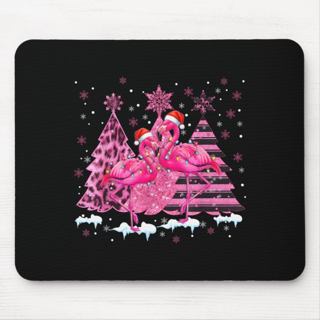 Nk Flamingo Santa Hat Leopard Christmas Tree Xmas  Musmatta (Framsidan)