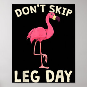 Nk Flamingo Träna Inte Hoppa Över Ben Dag Gym Fitn Poster