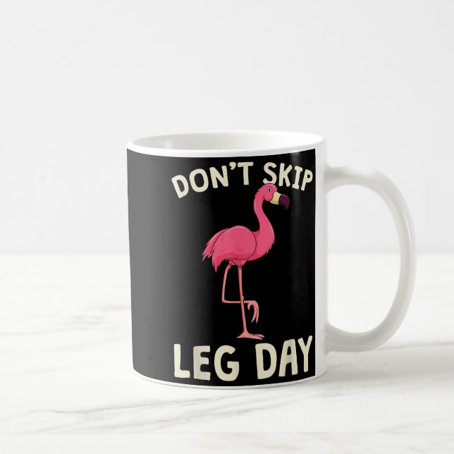 Nk Flamingo Workou Don't Skip Leg Day Gym Fitness  Kaffemugg (Höger)