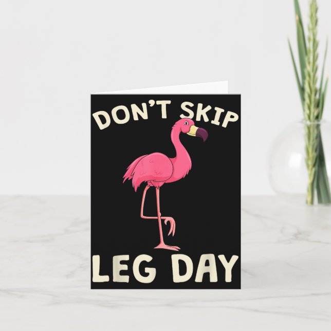 Nk Flamingo Workou Don't Skip Leg Day Gym Fitness  Kort (Framsida)