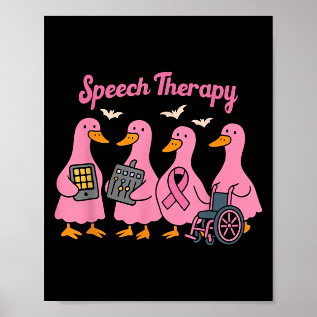 Nk Goose Ribbon Speech Language Pathologist Therap Poster (Framsidan)