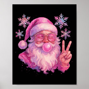 Nk Gum Bubble Blowing Santa Tröja, Vintage Nk Jul Poster