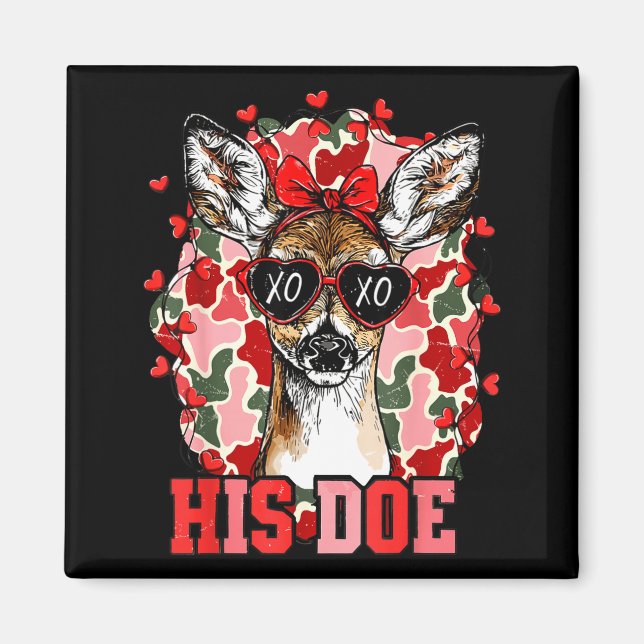 Nk His Doe Camo Deer Hunting Camouflage Matching C Magnet (Framsidan)