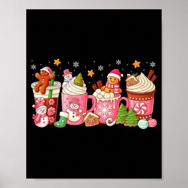 Nk julkaffe Xmas pepparkaksgubbe kakcookie Poster (Framsidan)