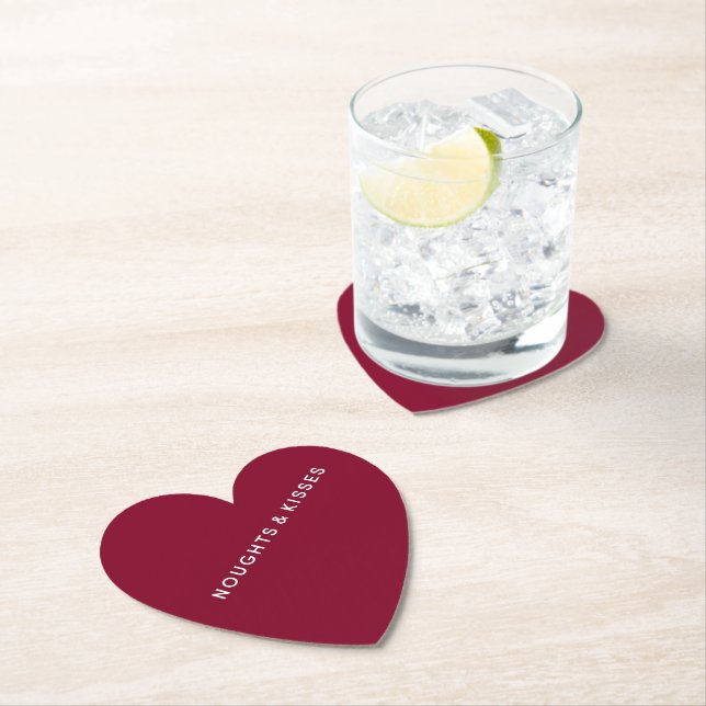 NK Logo on Heart Shaped Paper Coaster Underlägg Papper (Insitu)