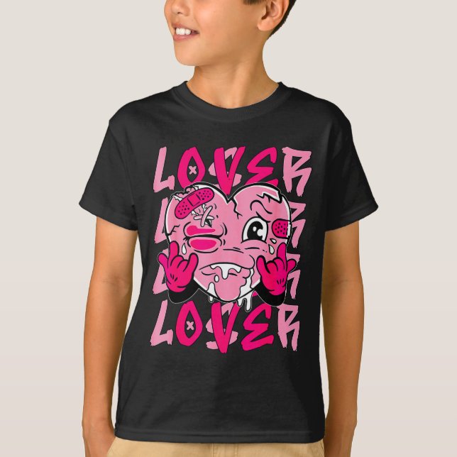 Nk Loser Lover Nk Drip Heart Matching Tee For Men  (Framsida)