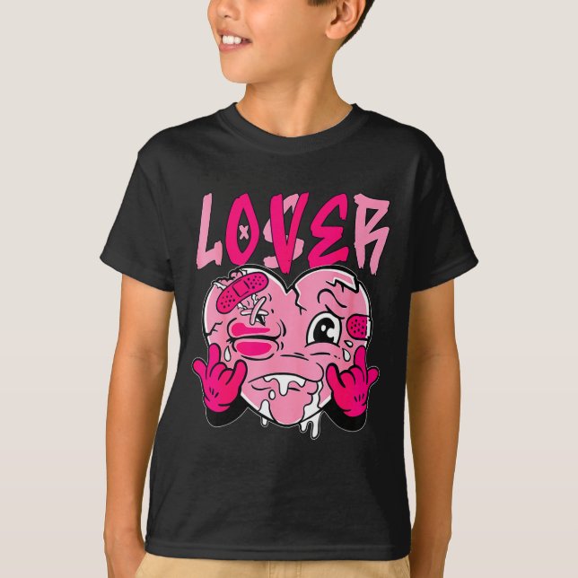 Nk Loser Lover Nk Drip Heart Matching Tee For Men  (Framsida)