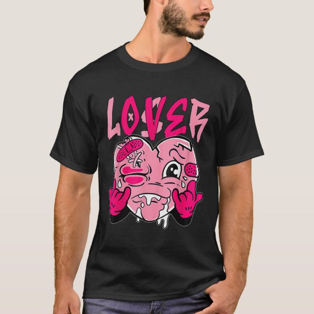 Nk Loser Lover Nk Drip Heart Matching Tee For Men  (Framsida)