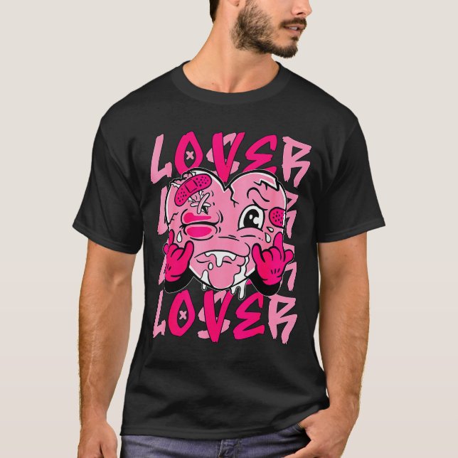 Nk Loser Lover Nk Drip Heart Matching Tee For Men  (Framsida)