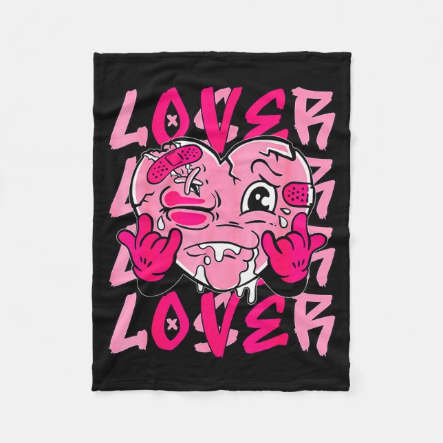 Nk Loser Lover Nk Drip Heart Matching Tee For Men  Fleecefilt (Framsidan)