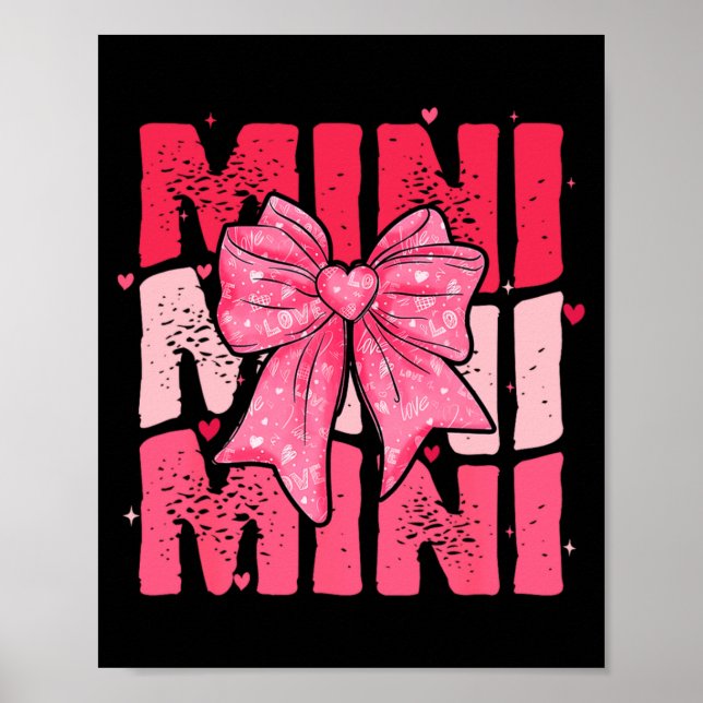 Nk Mini Coquette Bow Happy Valentine Day Mom Mot  Poster (Framsidan)