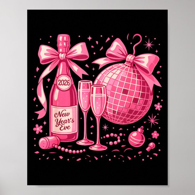 Nk New Year's Eve 2026 Disco Champagne Party  Poster (Framsidan)