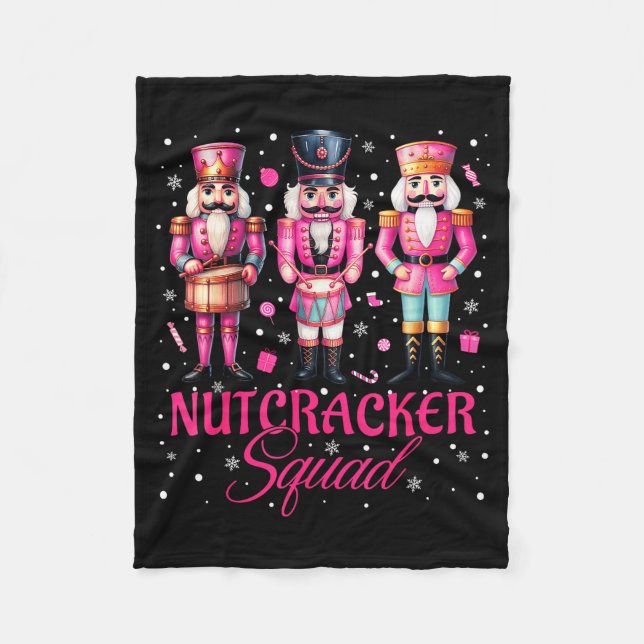 Nk Nutcracker Squad Nk Christmas Ballet Xmas Women Fleecefilt (Framsidan)