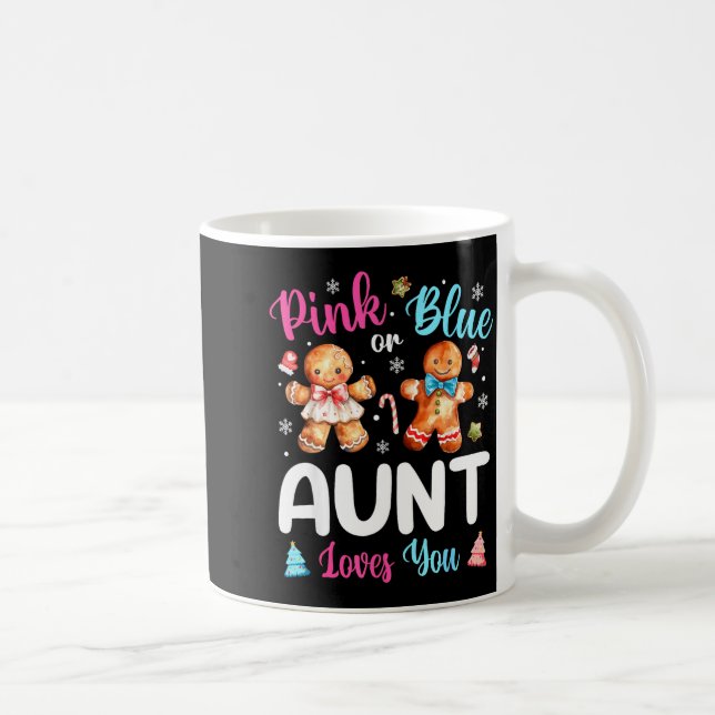 Nk Or Blue Aunt Loves You Gender Reveal Christmas  Kaffemugg (Höger)