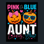 Nk Or Blue Aunt Loves You Pumpkin Halloween Gender Poster<br><div class="desc">Nk Or Blue Aunt Loves You Pumpkin Halloween Gender Reveal</div>