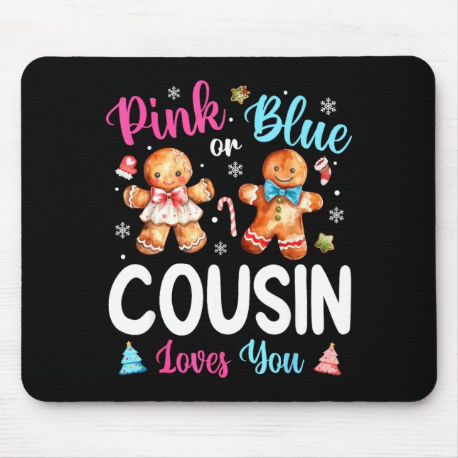 Nk Or Blue Cousin Loves You Gender Reveal Christma Musmatta (Framsidan)