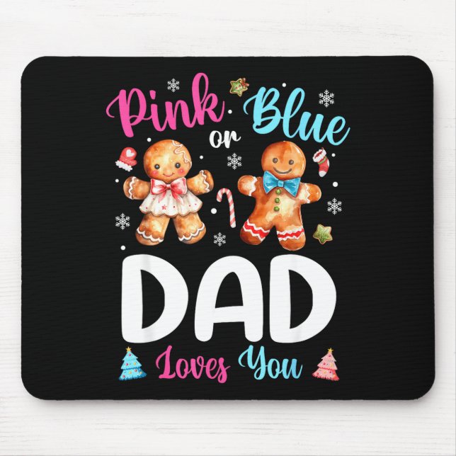 Nk Or Blue Dad Loves You Gender Reveal Christmas  Musmatta (Framsidan)