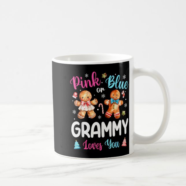 Nk Or Blue Grammy Loves You Gender Reveal Christma Kaffemugg (Höger)