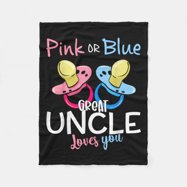 Nk Or Blue Great Uncle Loves You Gender Reveal Chr Fleecefilt (Framsidan)
