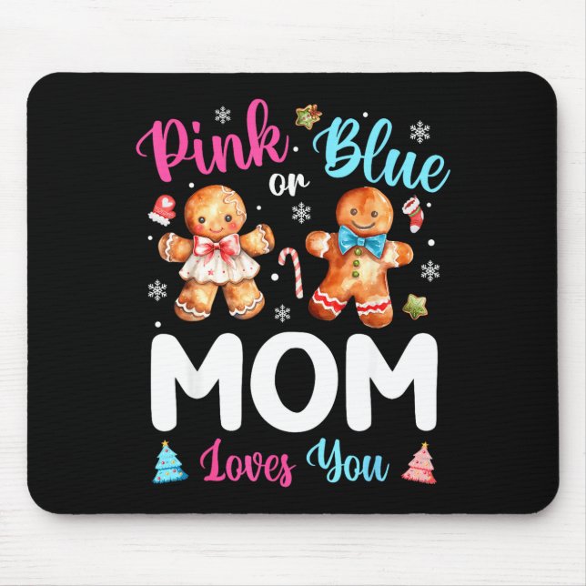 Nk Or Blue Mom Loves You Gender Reveal Christmas  Musmatta (Framsidan)