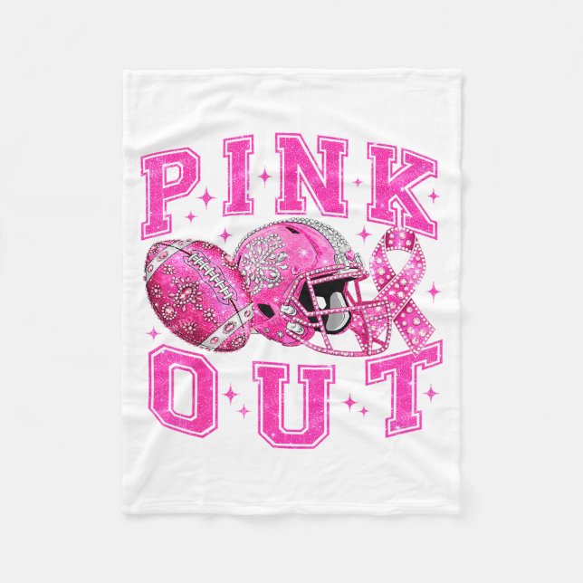 Nk Out Tackle Breast Cancer Awareness Football Nk  Fleecefilt (Framsidan)