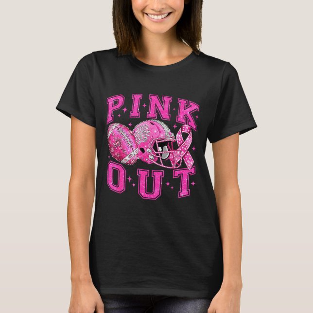 Nk Out Tackle Breast Cancer Awareness Football Nk  T Shirt (Framsida)