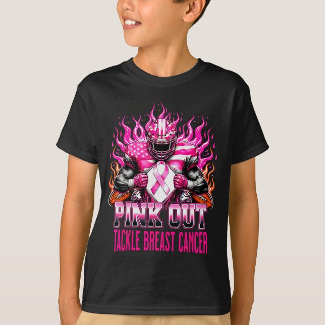 Nk Out Tackle Football Breast Cancer Awareness Men T Shirt (Framsida)