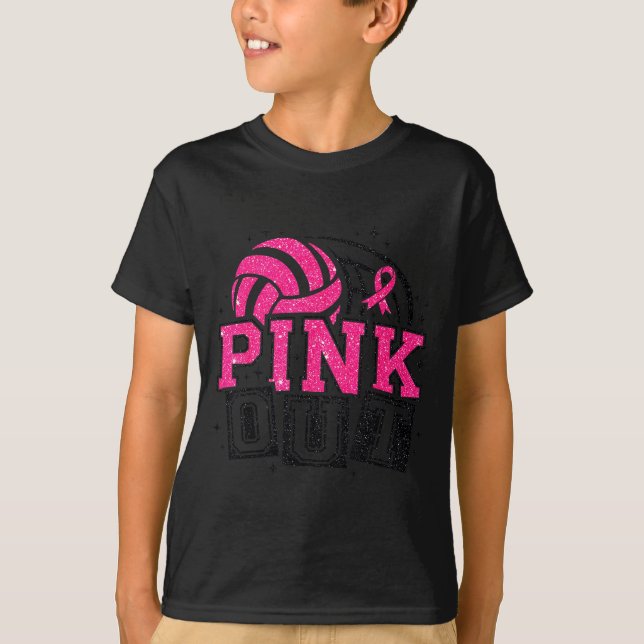 Nk Out Volleyball Breast Cancer Awareness Suprt Ri T Shirt (Framsida)