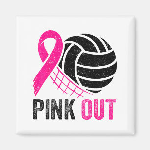 Nk Out Volleyboll Bröstcancer Medvetenhet Nk Ribbo Magnet