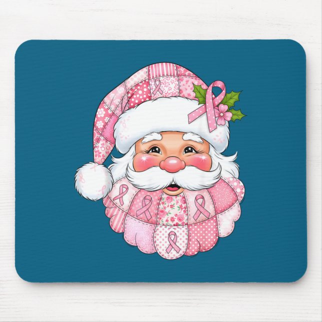 Nk Patchwork Santa Breast Cancer Awareness Christm Musmatta (Framsidan)