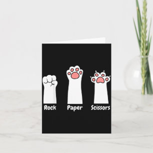 Nk Paw Prints Husdjursälskare Sten Sax Papper Hand Kort