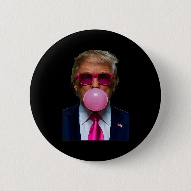 Nk Sungles Funny Donald Trump Nk Bubble Gum 2024  Knapp (Framsida)