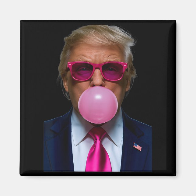 Nk Sungles Funny Donald Trump Nk Bubble Gum 2024  Magnet (Framsidan)