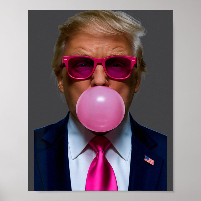 Nk Sungles Funny Donald Trump Nk Bubble Gum 2024  Poster (Framsidan)