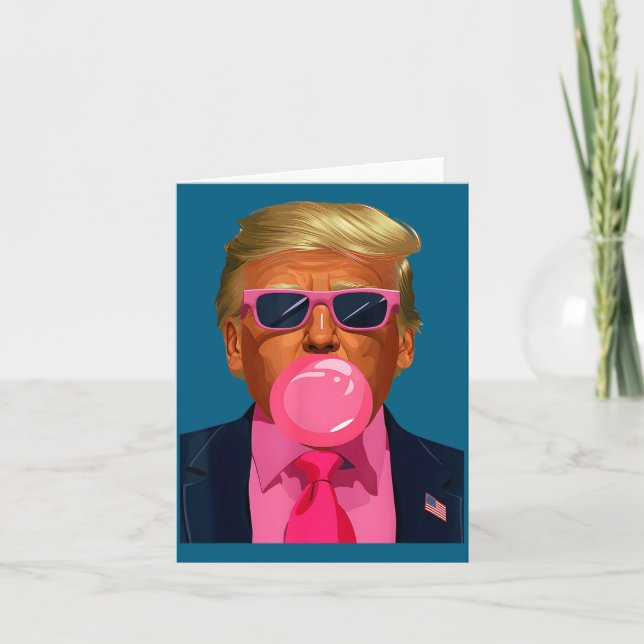 Nk Sungles Trump Bubble Gum 2024 Vote President Fu Kort (Framsida)