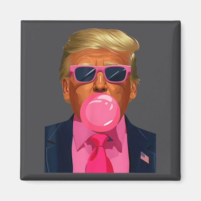 Nk Sungles Trump Bubble Gum 2024 Vote President Fu Magnet (Framsidan)